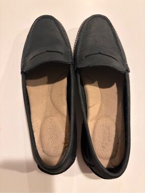 Sperry Women's Black Leather Penny Loafers